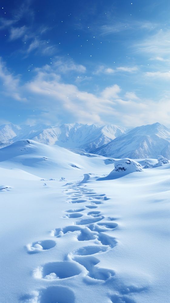  Background snowfall backgrounds mountain. AI generated Image by rawpixel.