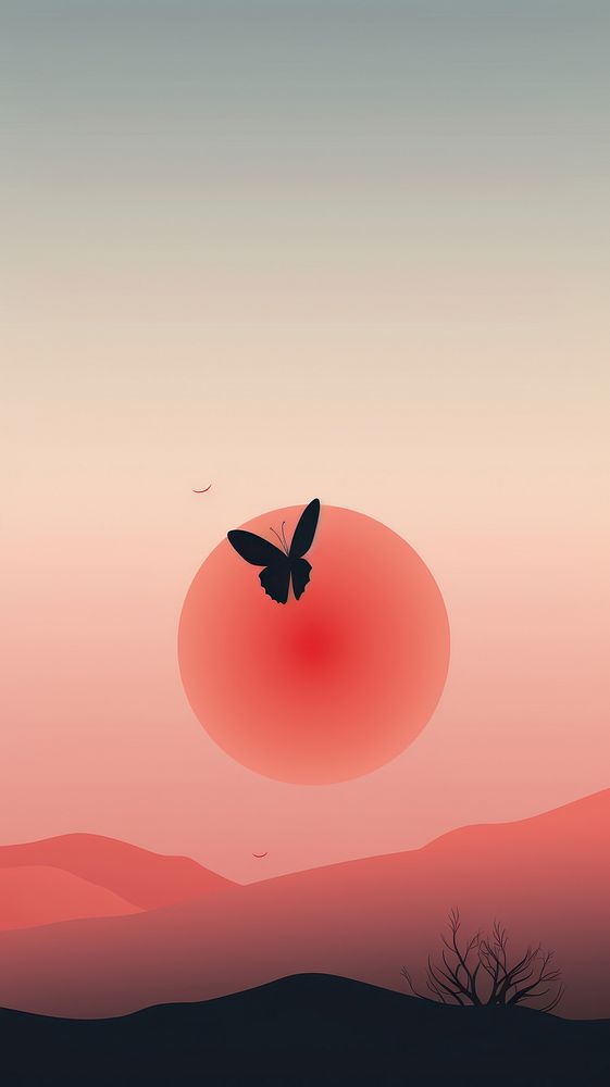  Beautiful butterfly wallpaper outdoors nature flying. AI generated Image by rawpixel.