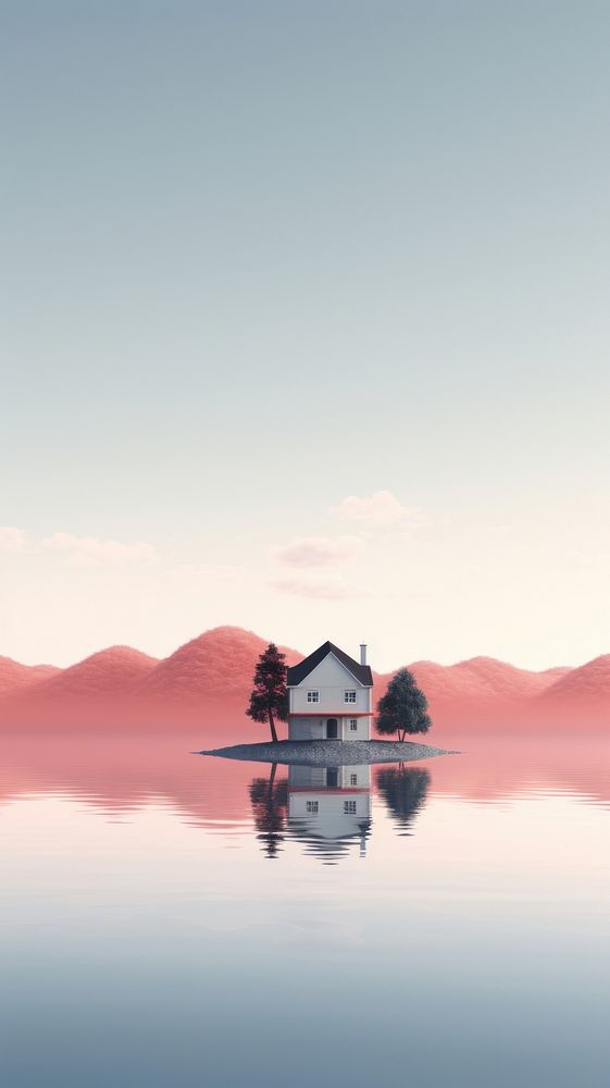  Beautiful house wallpaper landscape outdoors nature. AI generated Image by rawpixel.