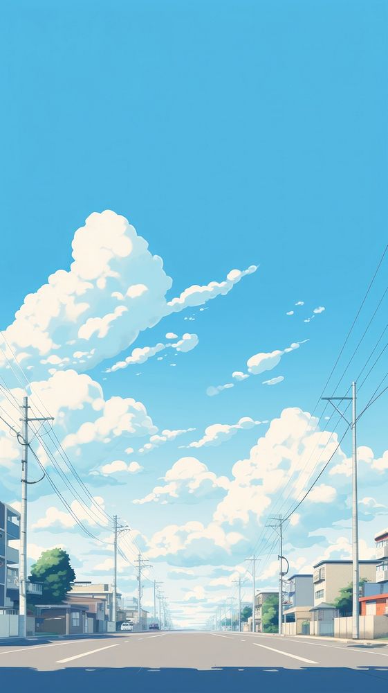 Urban street japan blue sky | Premium Photo Illustration - rawpixel