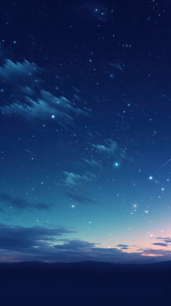  Beautiful night sky astronomy outdoors horizon. 