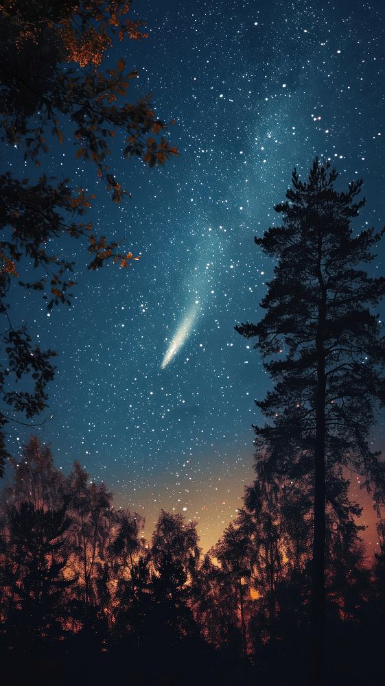  Comet Nature nature astronomy outdoors. AI generated Image by rawpixel.