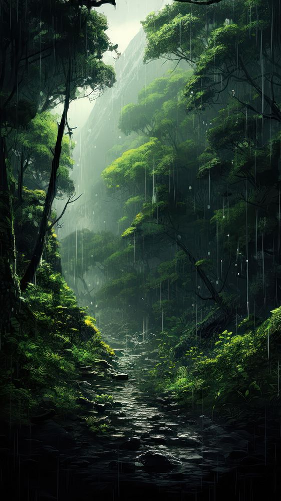  Nature forest nature landscape. AI generated Image by rawpixel.
