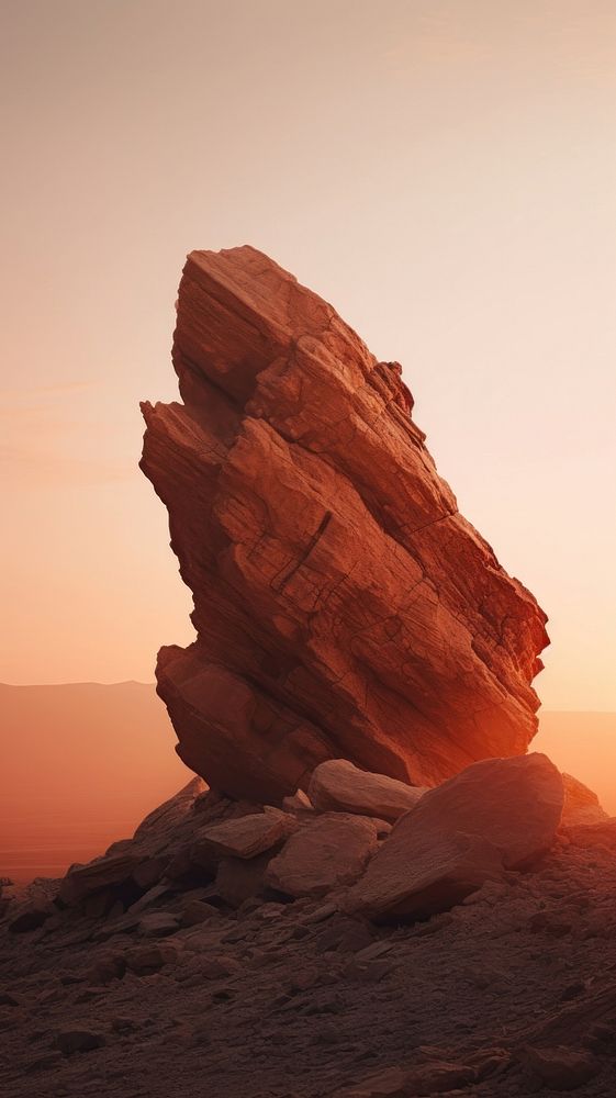  Rock formation nature rock outdoors sunset. AI generated Image by rawpixel.
