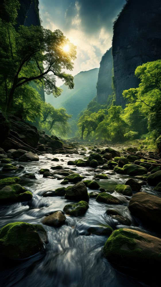  Nature nature wilderness landscape. AI generated Image by rawpixel.