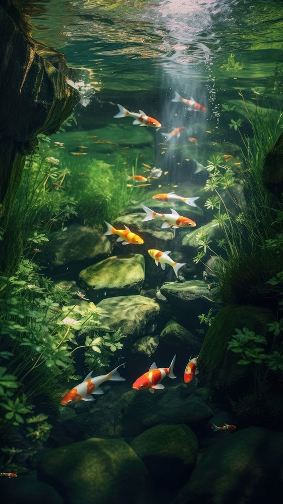  Nature nature fish aquarium. AI generated Image by rawpixel.