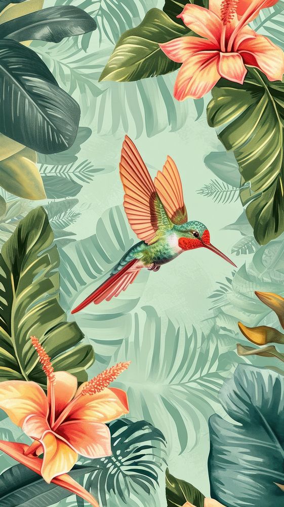 Tropical hummingbird outdoors tropics.