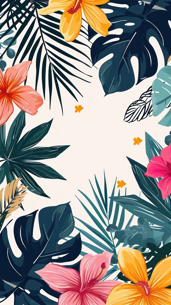 Tropical flower leaf backgrounds.