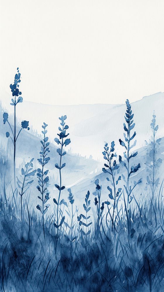 Meadow landscape outdoors drawing.