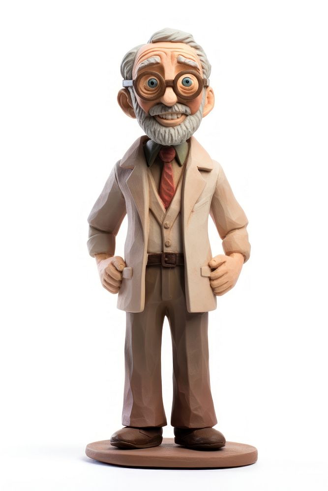 Scientist made up of clay figurine adult toy.