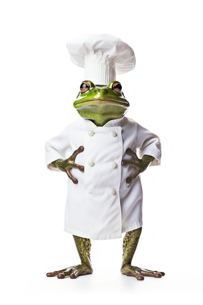 Frog amphibian animal chef.