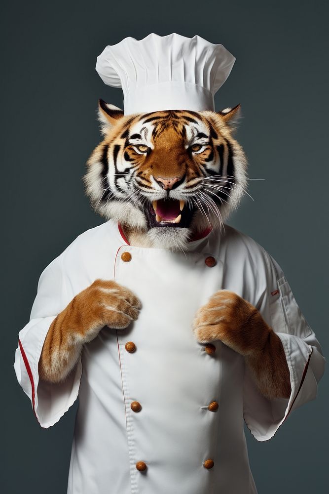 Tiger adult chef portrait.