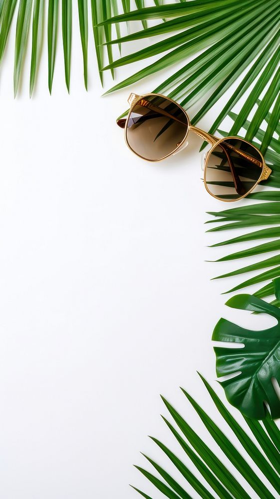 Tropical sunglasses summer leaf.
