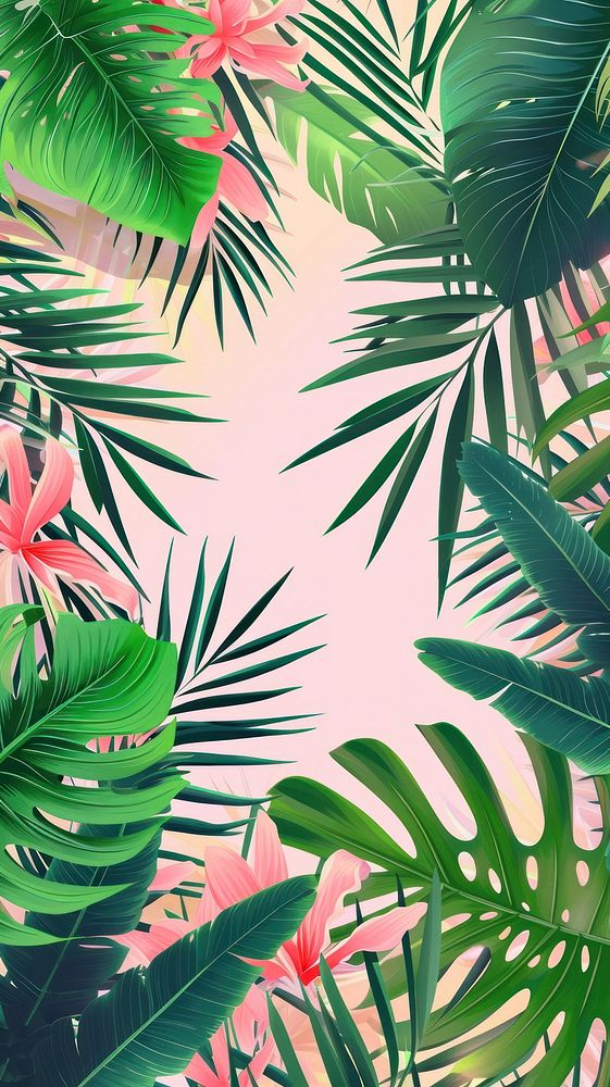 Tropical plant backgrounds outdoors.