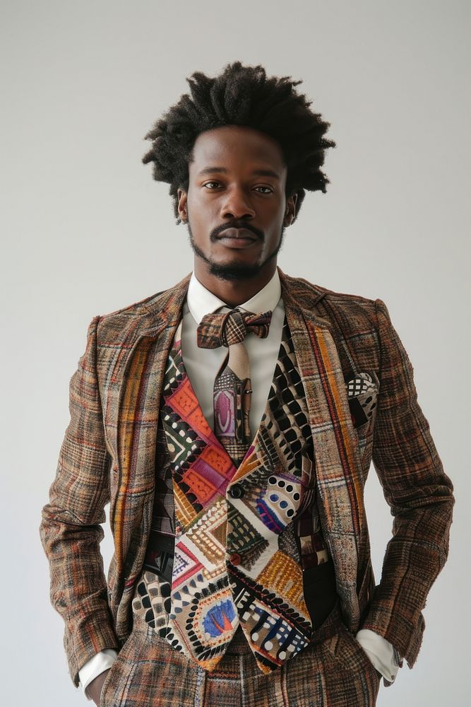 Afro american man portrait blazer adult.