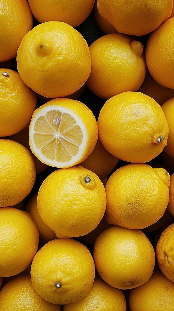 Fresh lemon food market fruit.