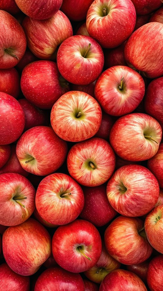 Fresh red apples food market fruit.