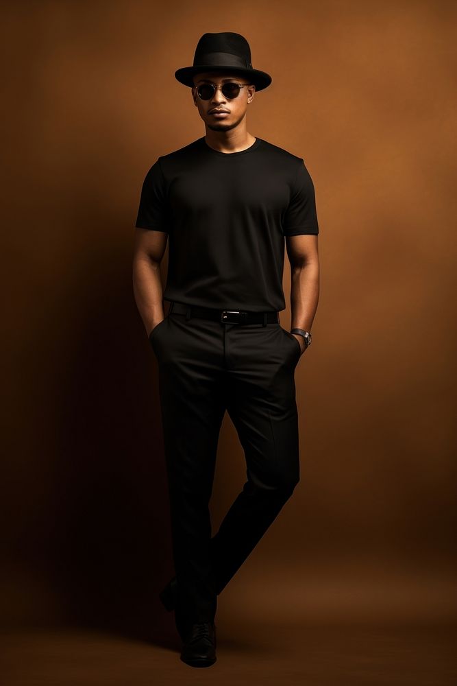 Men wear black fashionable portrait standing adult.