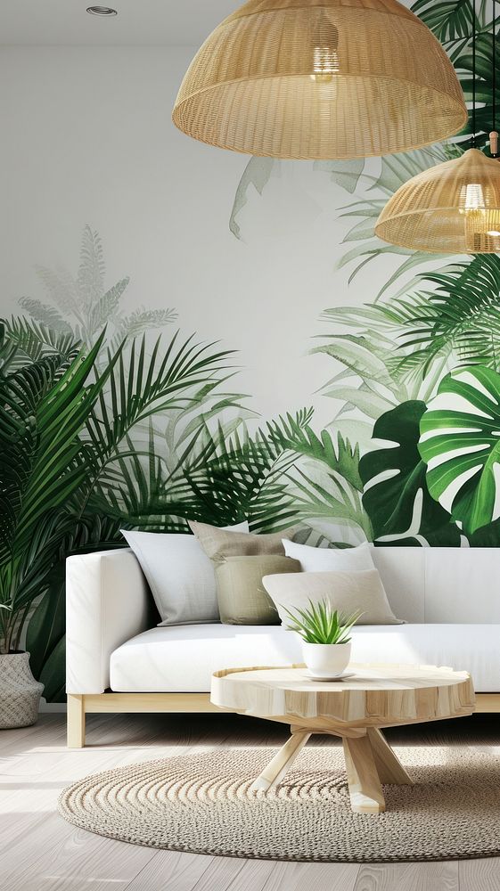 Ropical architecture furniture cushion.