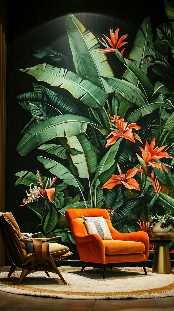 Ropical architecture furniture plant.