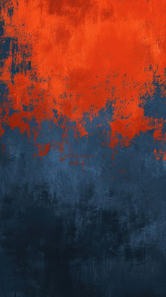 Dark wallpaper Dark blue orange grainy gradient painting backgrounds.