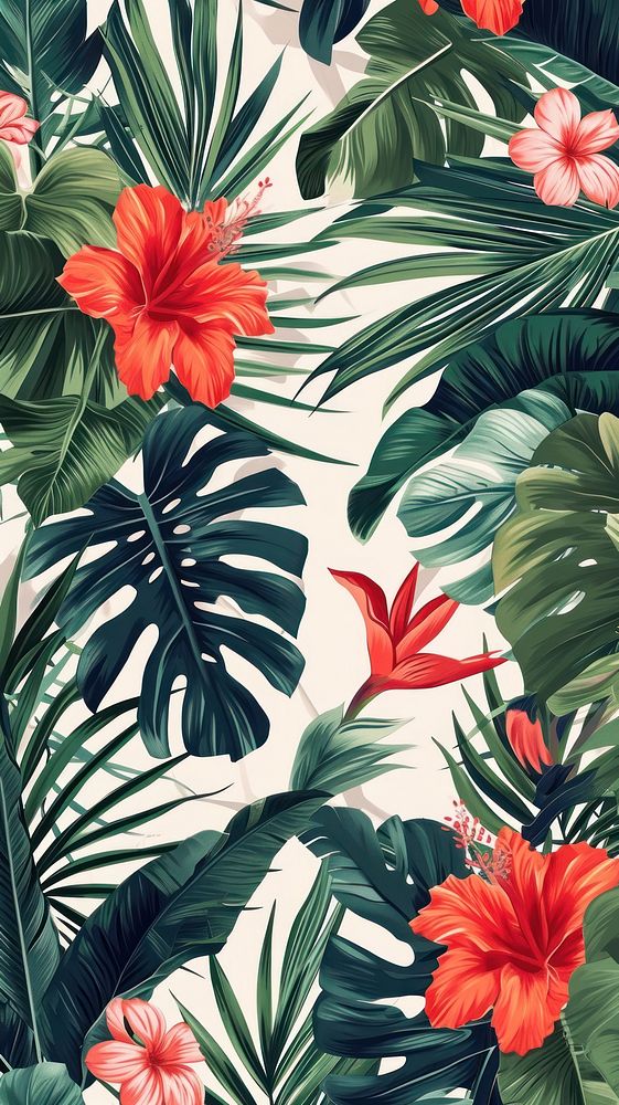 Tropical pattern flower backgrounds.