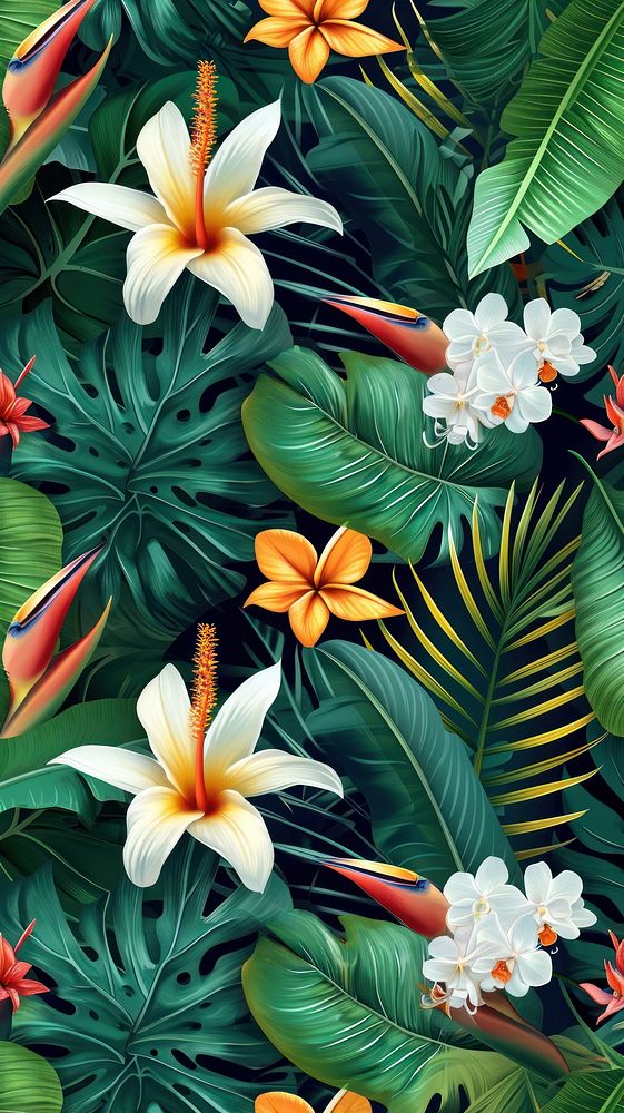 Tropical flower backgrounds outdoors.