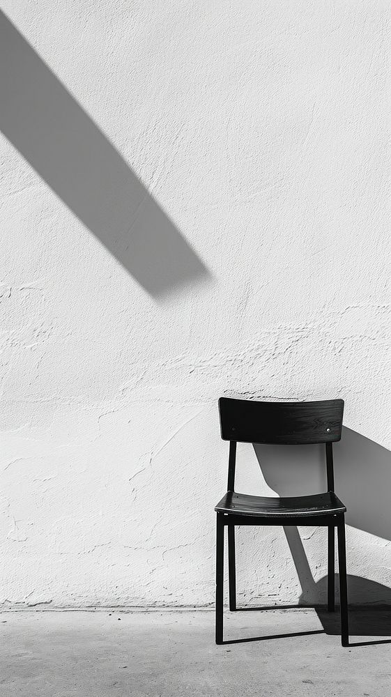 A chair white wall architecture.