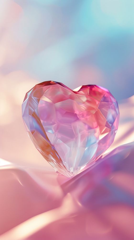 Prism heart backgrounds abstract gemstone.