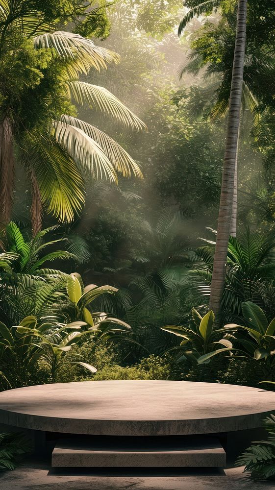 Tropical forest vegetation outdoors.