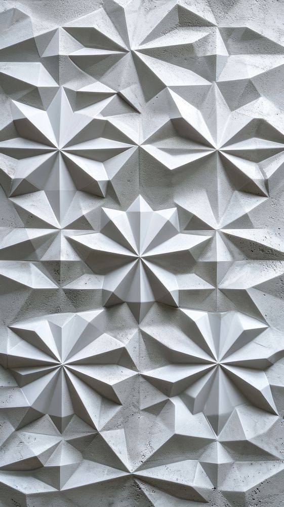 Star bas relief pattern art paper wall.