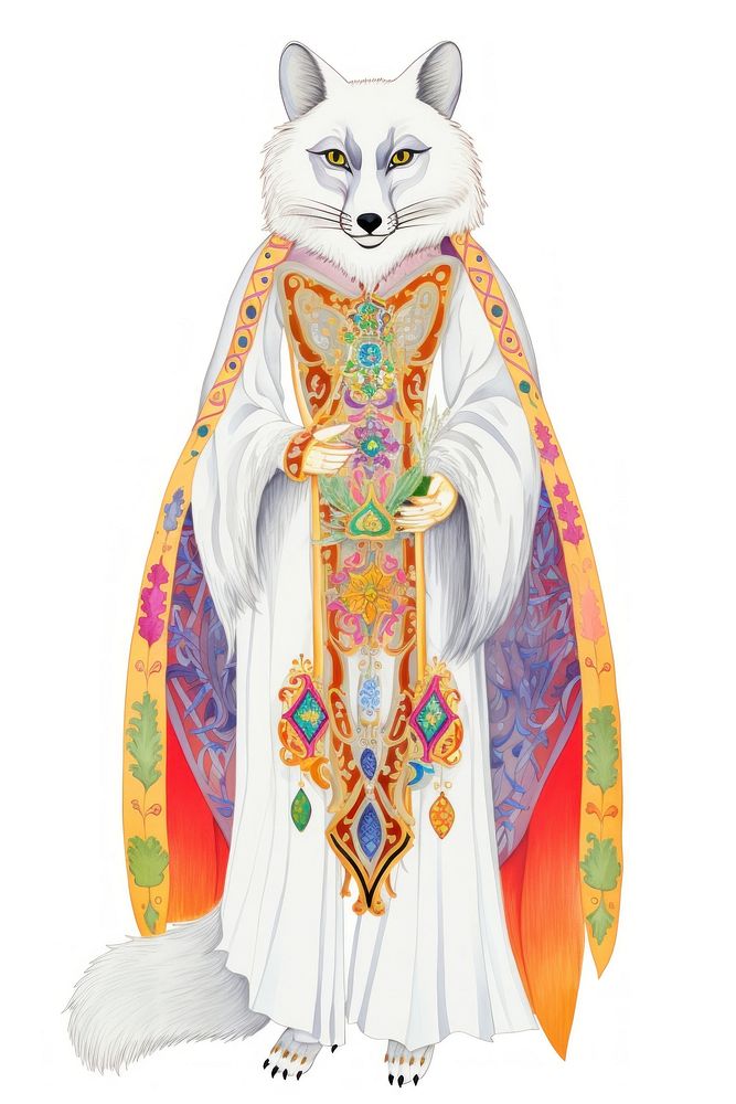 Female white fox art tradition adult.