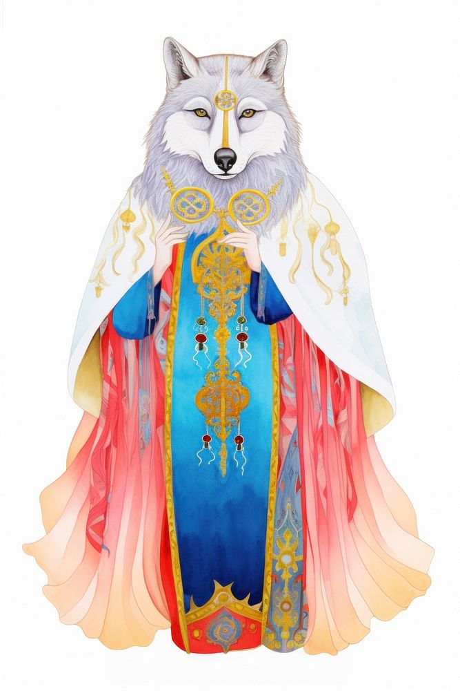 Female wolf tradition fashion dress.