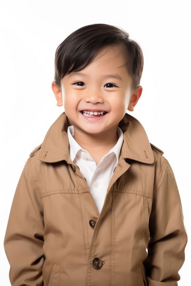 Kid portrait smiling jacket.