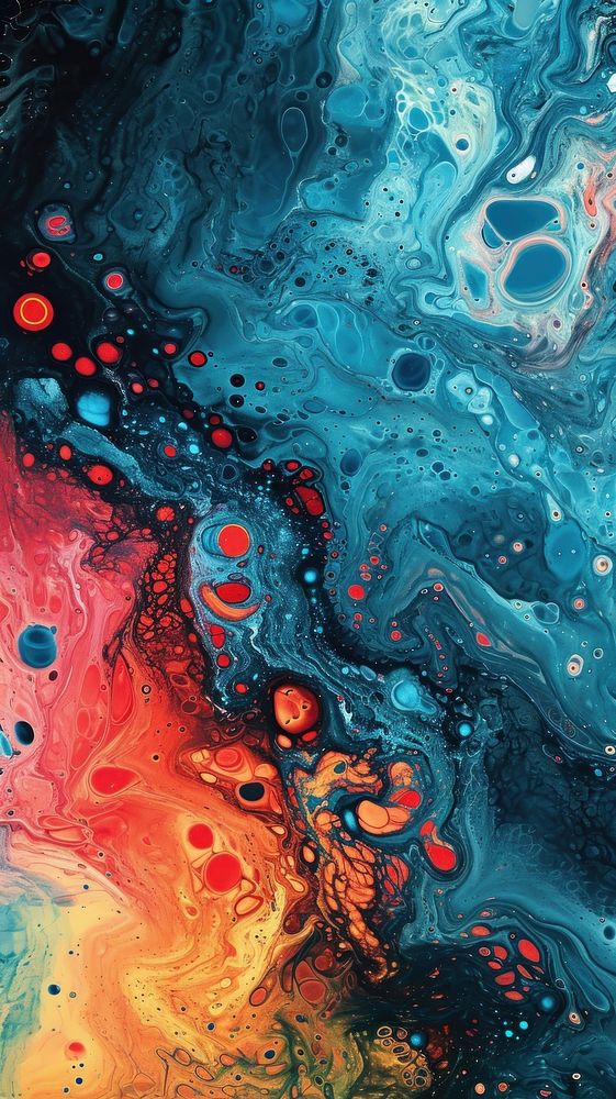  Fluid acid art abstract painting pattern. AI generated Image by rawpixel.