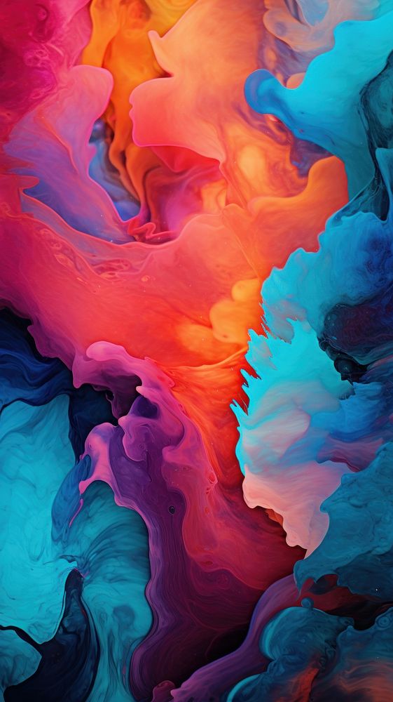  Fluid acid abstract painting pattern. AI generated Image by rawpixel.