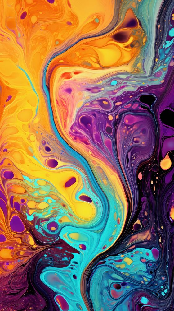  Fluid acid abstract painting pattern. AI generated Image by rawpixel.