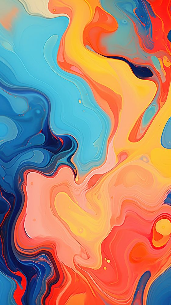  Fluid acid abstract painting art. AI generated Image by rawpixel.