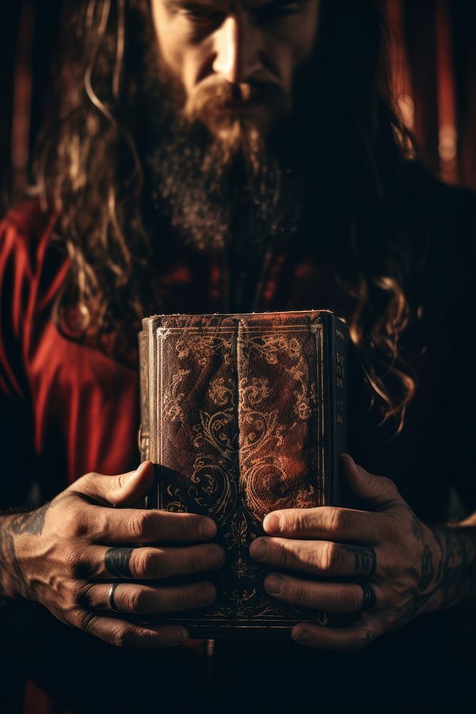 Man Holding Bible publication holding adult. AI generated Image by rawpixel.