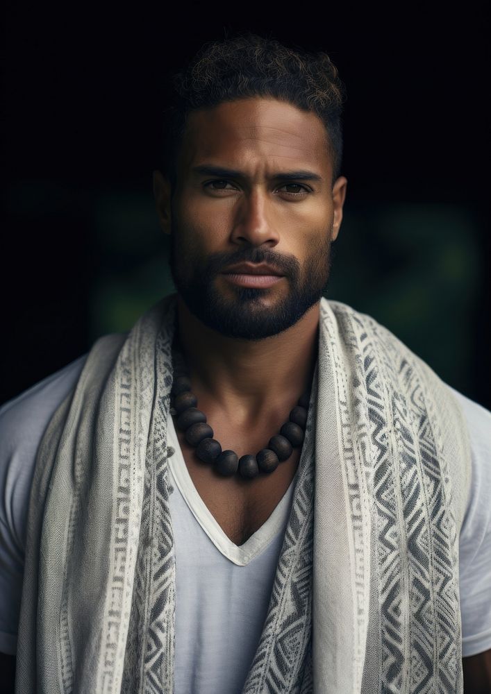 Tonga male traditional cloth necklace | Premium Photo - rawpixel