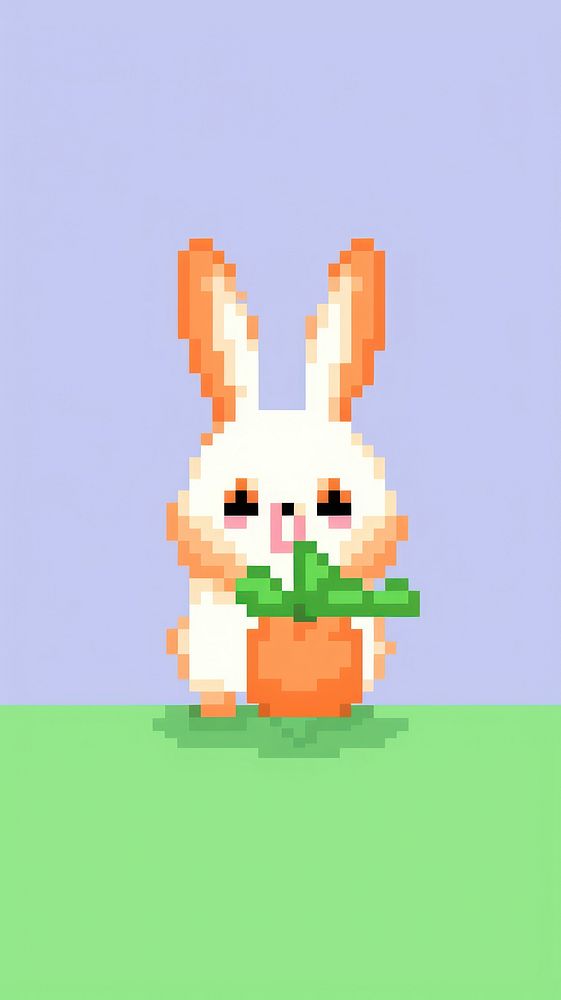 Bunny eating representation creativity.
