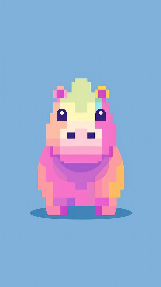 Hippo toy art representation.