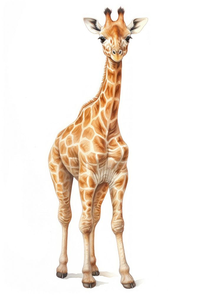  Giraffe wildlife animal mammal. AI generated Image by rawpixel.