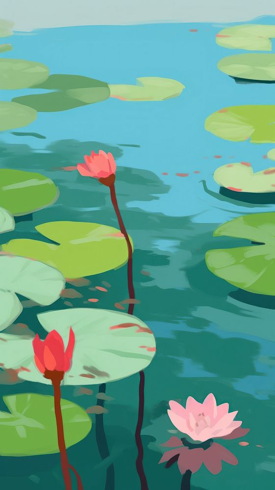  Lotus pond outdoors nature flower. AI generated Image by rawpixel.