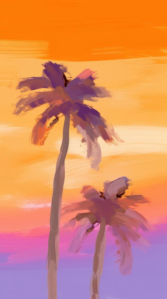  Summer tree backgrounds painting. AI generated Image by rawpixel.