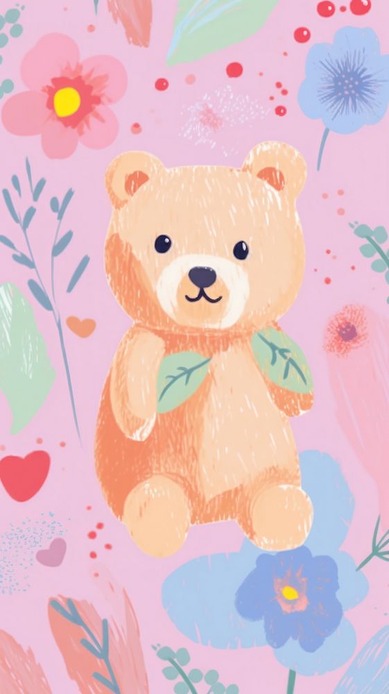 Teddy bear art backgrounds abstract.