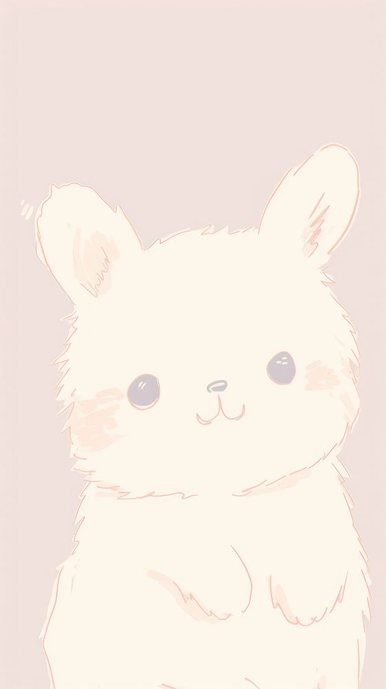  Cute rabbit drawing sketch illustrated. AI generated Image by rawpixel.