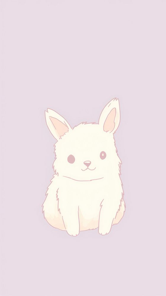  Cute rabbit drawing animal mammal. AI generated Image by rawpixel.