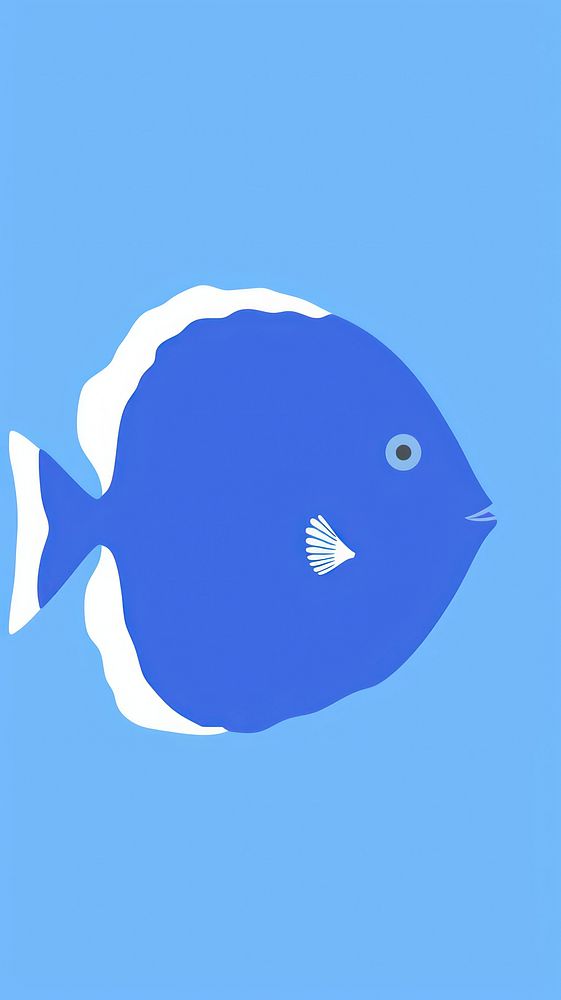  Royal Blue Tang Fish fish swimming animal. AI generated Image by rawpixel.