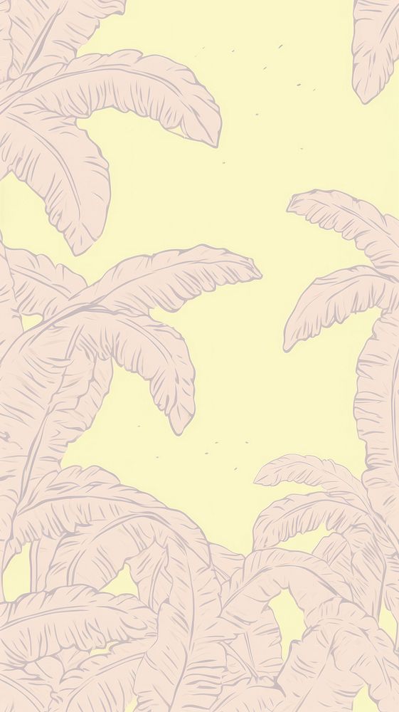  Banana tree pattern drawing plant. AI generated Image by rawpixel.